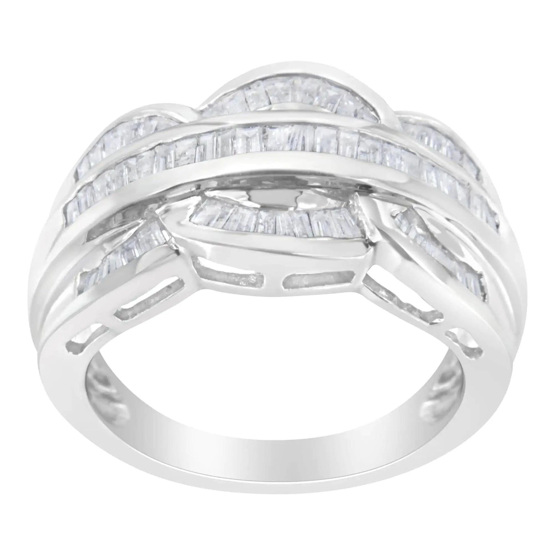 14KT White Gold Diamond Cocktail Band Ring (1 1/2 cttw, H-I Color, I1-I2 Clarity) - Carat&Crown