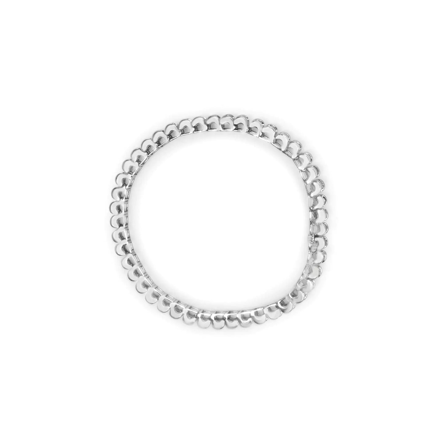 14K White Gold 5.00 Cttw Invisible Set Princess-Cut Diamond Belt and Buckle Tennis 7" Bracelet (H-I Color, SI1-SI2 Clarity)